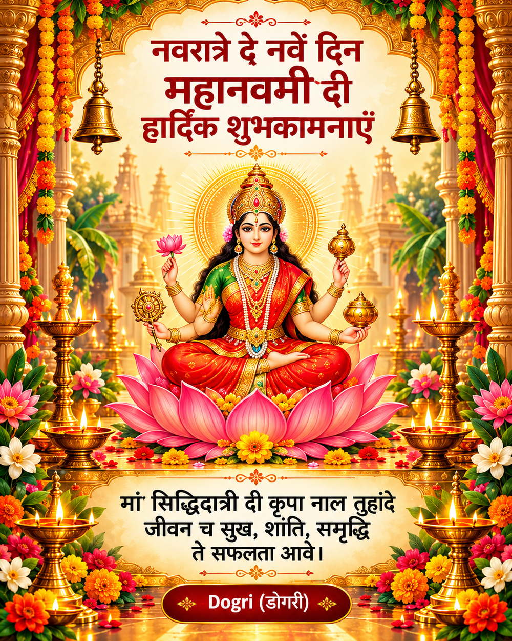 Dogri Maha Navami greeting card