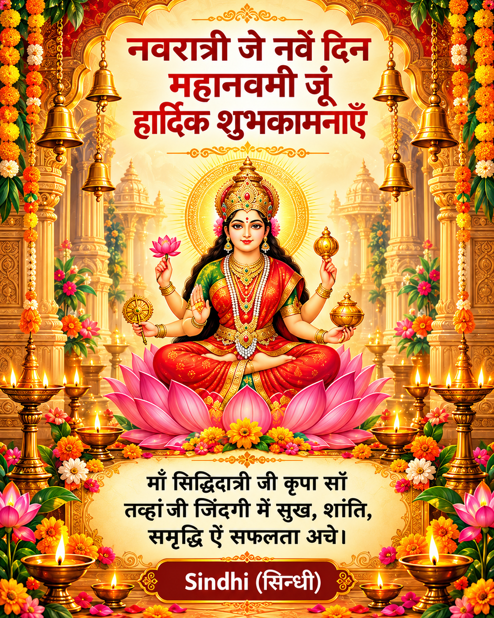 Maha Navami festival greeting card related to Nepali wishes